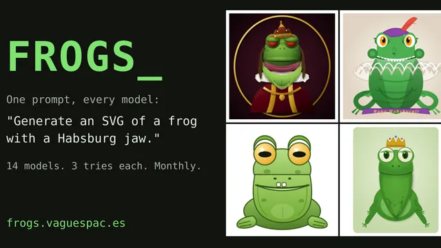Ilustração digital de um sapo com mandíbula proeminente em estilo SVG