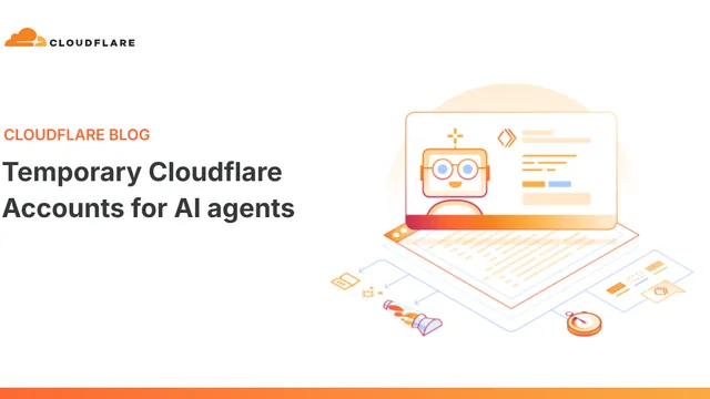 Ilustração editorial de agentes de IA implantando Workers via Cloudflare sem intervenção humana