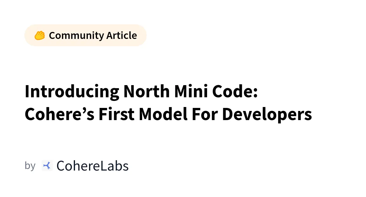 Ilustração editorial representando o lançamento do North Mini Code da Cohere