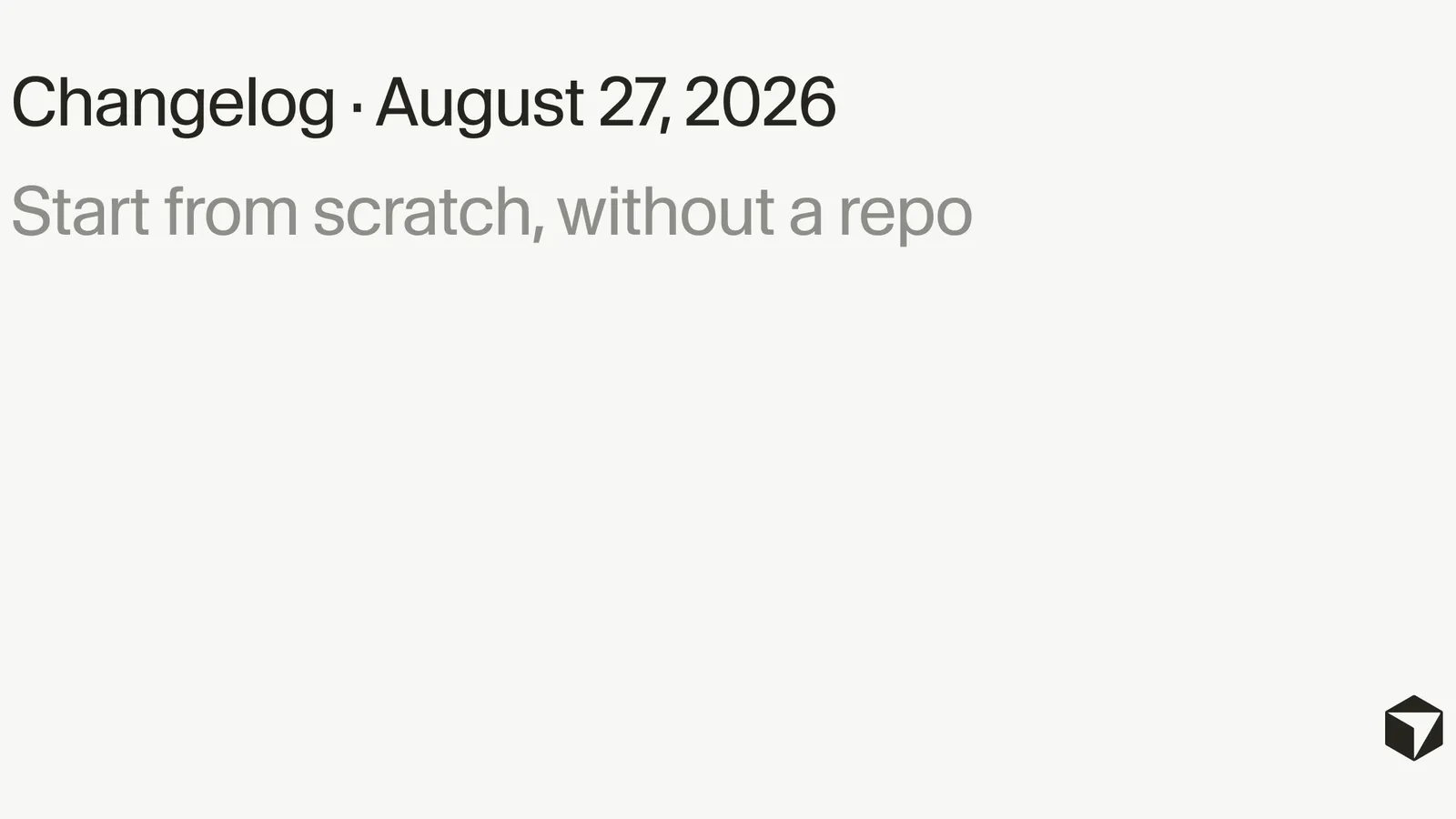 Interface do Cursor mostrando opção de iniciar projeto sem repositório externo