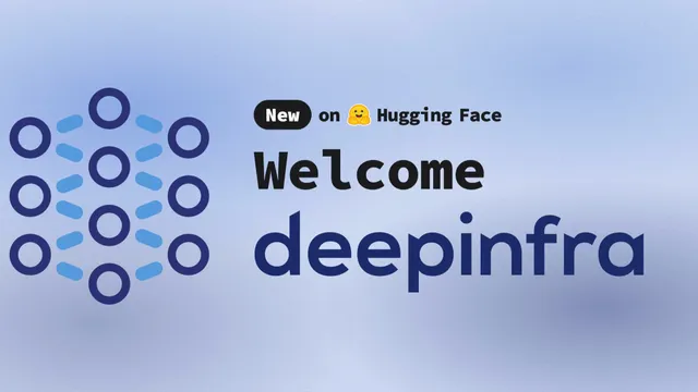 Ilustração editorial mostrando DeepInfra integrado à interface do Hugging Face