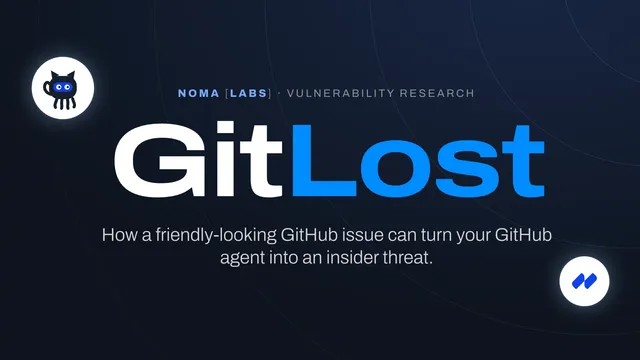 Ilustração editorial sobre um agente de IA lendo instruções ocultas em um workflow do GitHub