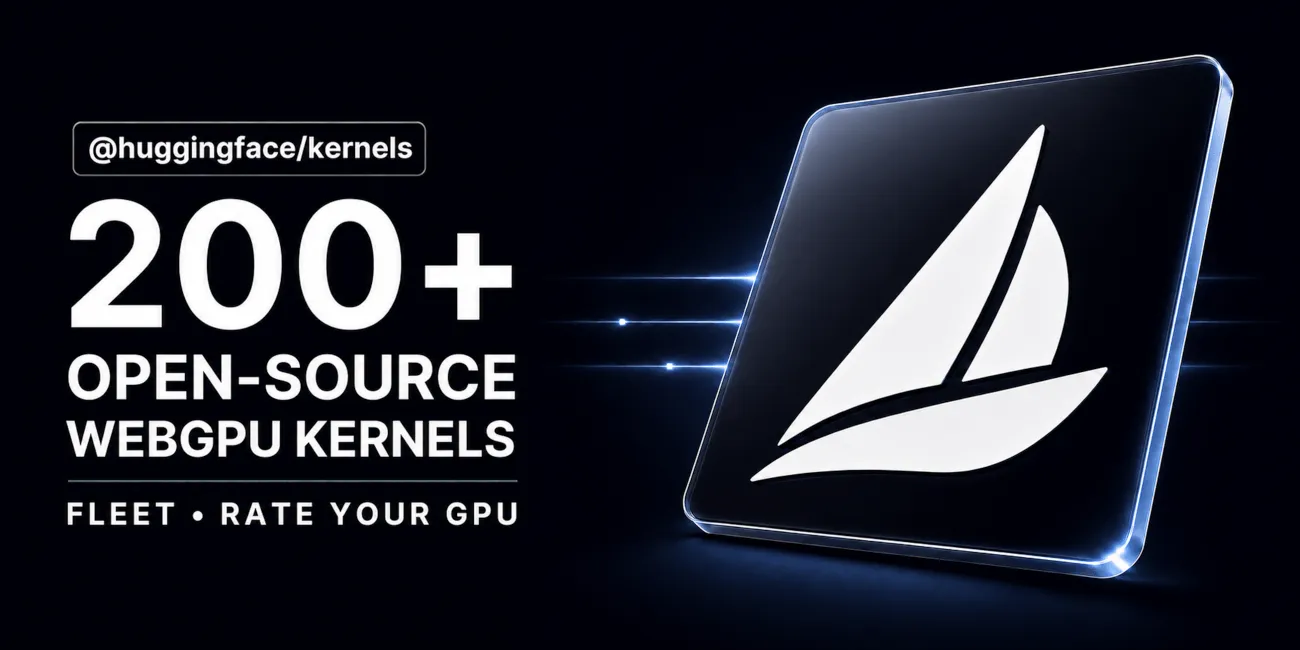 Ilustração editorial de kernels WebGPU operando em navegador