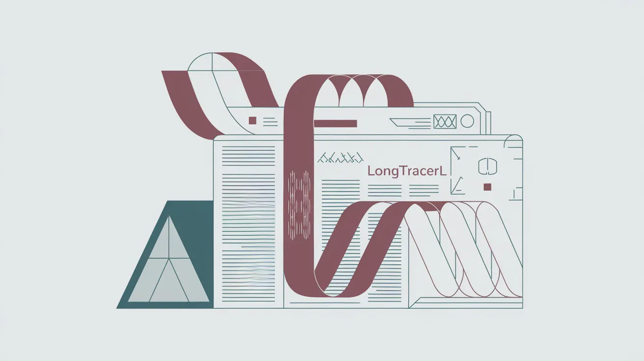 Ilustração conceitual de um modelo de IA analisando documentos longos com múltiplos caminhos de busca