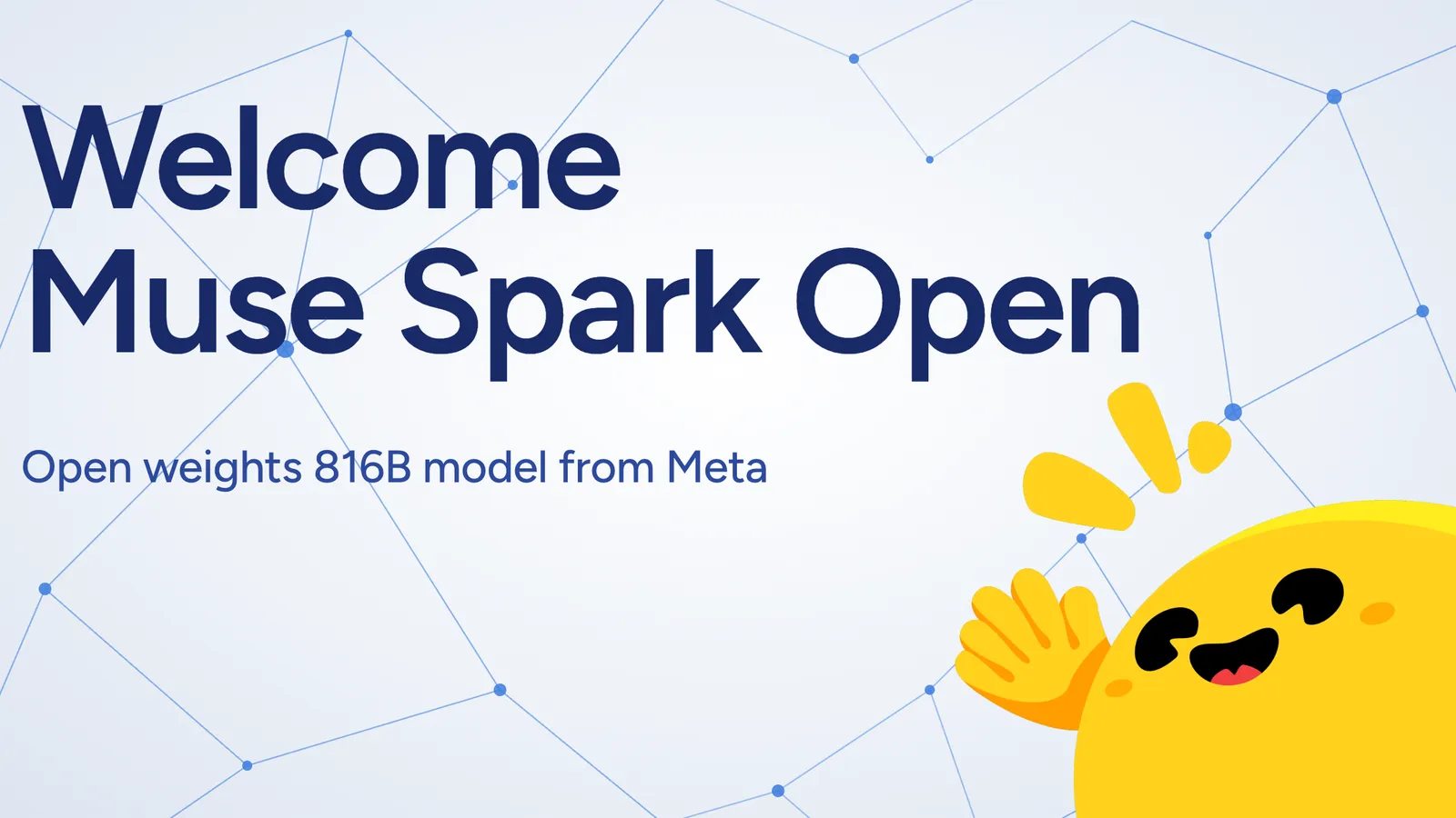 Ilustração editorial representando o modelo Muse Spark Open da Meta, com elementos de texto, imagem, áudio e vídeo integrados