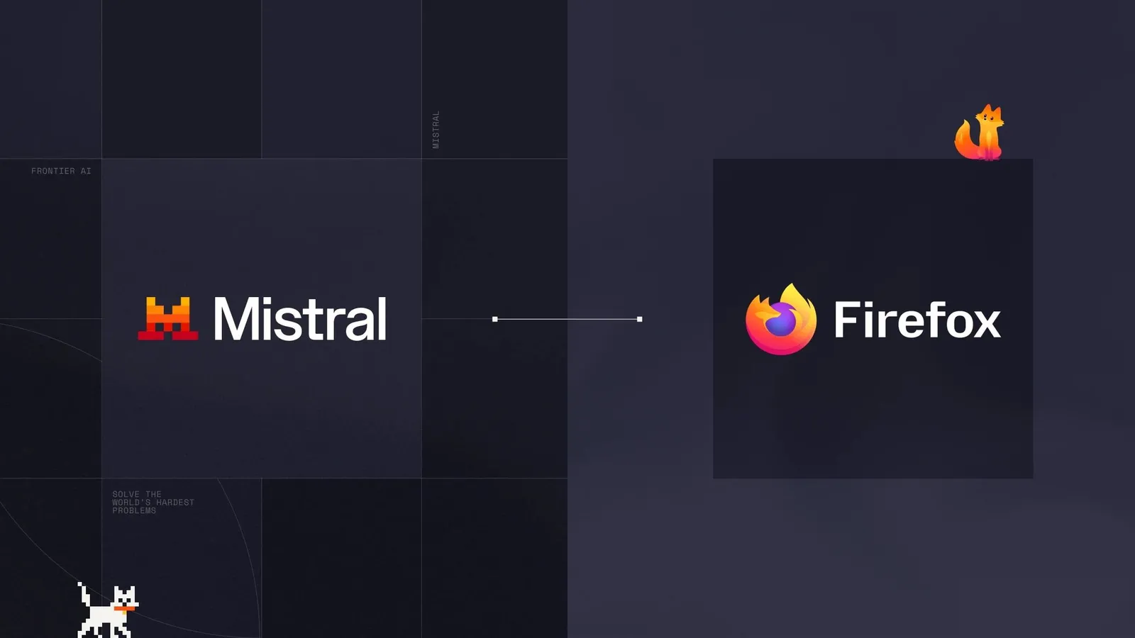 Ilustração representando a integração entre Mistral e Mozilla no Firefox Smart Window