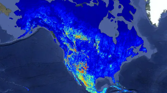 Visualização editorial de mapas de risco produzidos por IA a partir de imagens de satélite