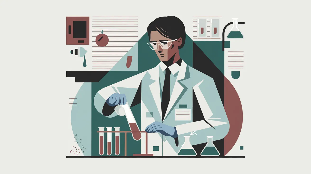 Ilustração editorial de IA aplicada à pesquisa em ciências da vida