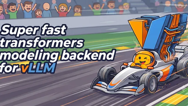 Ilustração de um pipeline de inferência mostrando integração entre transformers e vLLM