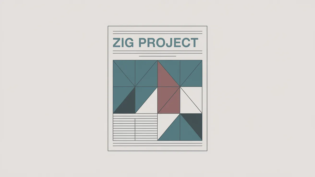 Ilustração editorial sobre código open source e políticas anti-IA no projeto Zig